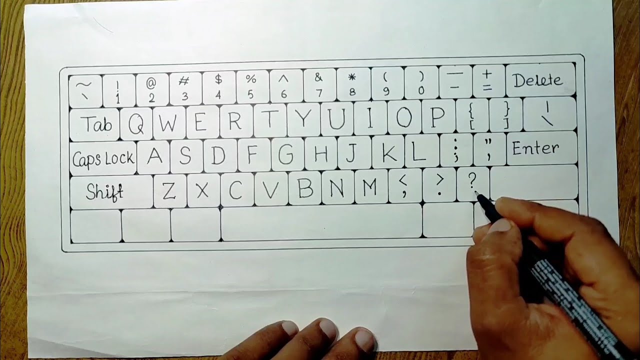 Computer Keyboard Drawing Easy ⌨️ How to Draw Computer Keyboard Step by  Step | Easy drawings, Keyboard, Drawing for kids